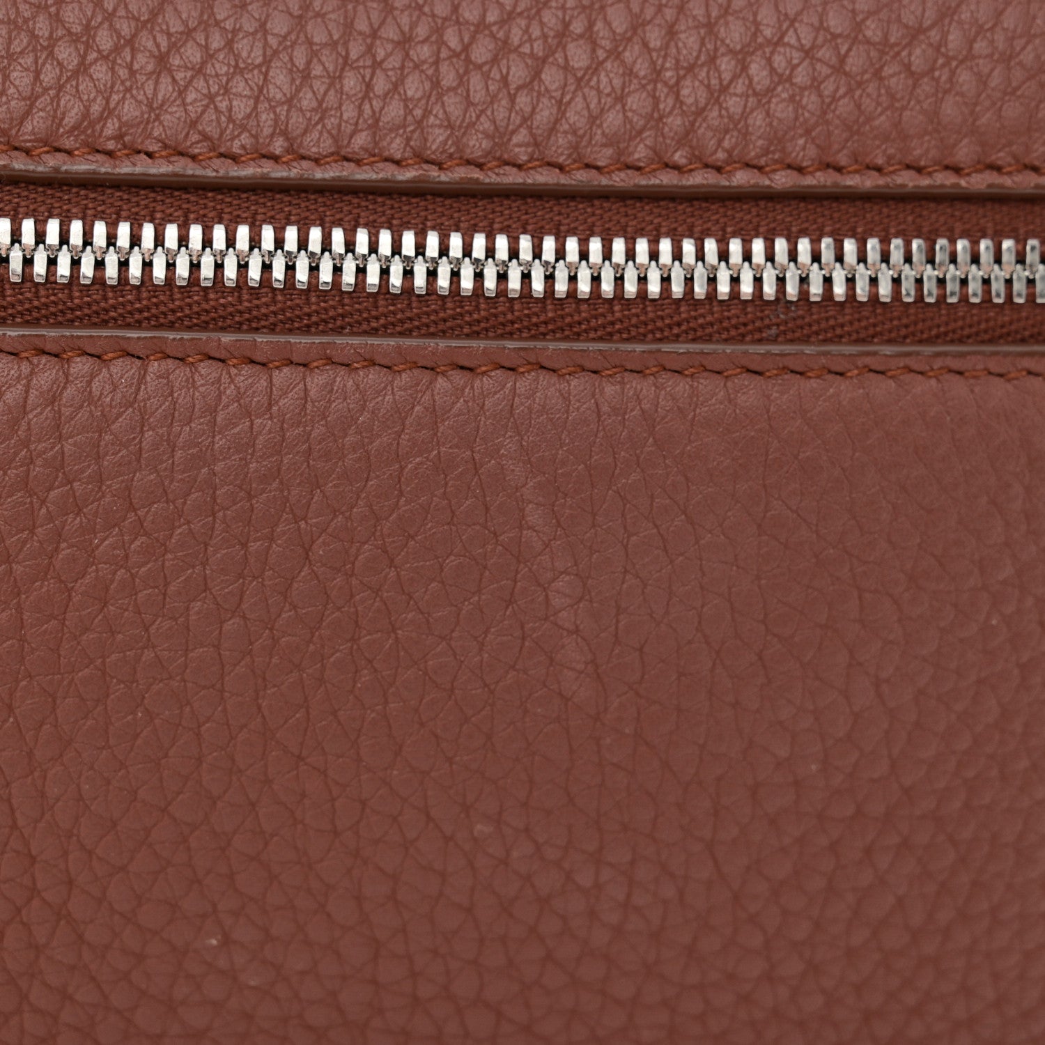 Loro Piana Grained Calfskin L19 Extra Pocket Pouch Kummel 10 of 10