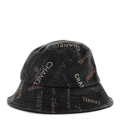 Chanel Denim Mood Cloche Bucket Hat M Black 6 of 8