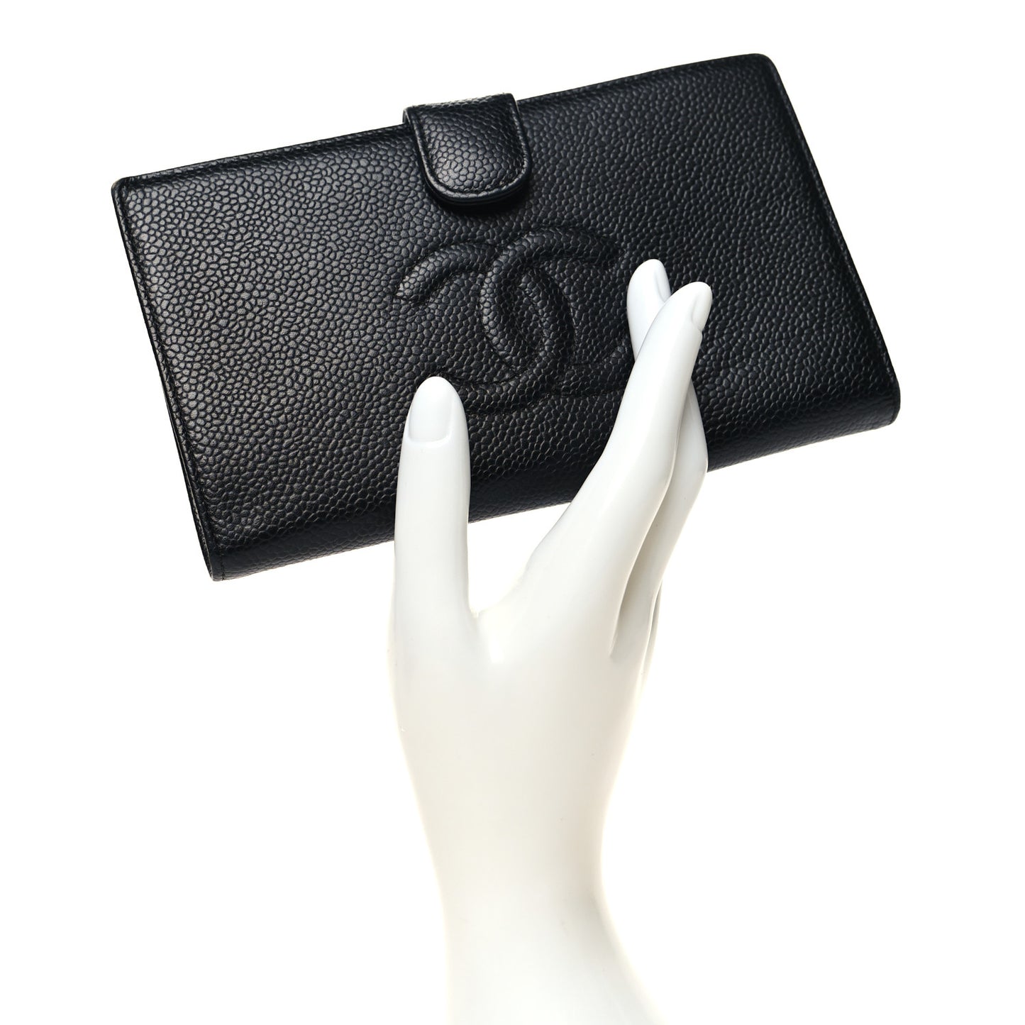 Caviar Timeless CC French Wallet Black