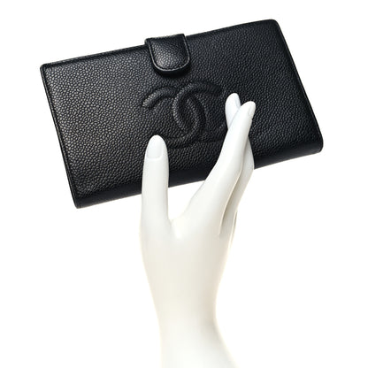 Chanel Caviar Timeless CC French Wallet Black 2 of 15