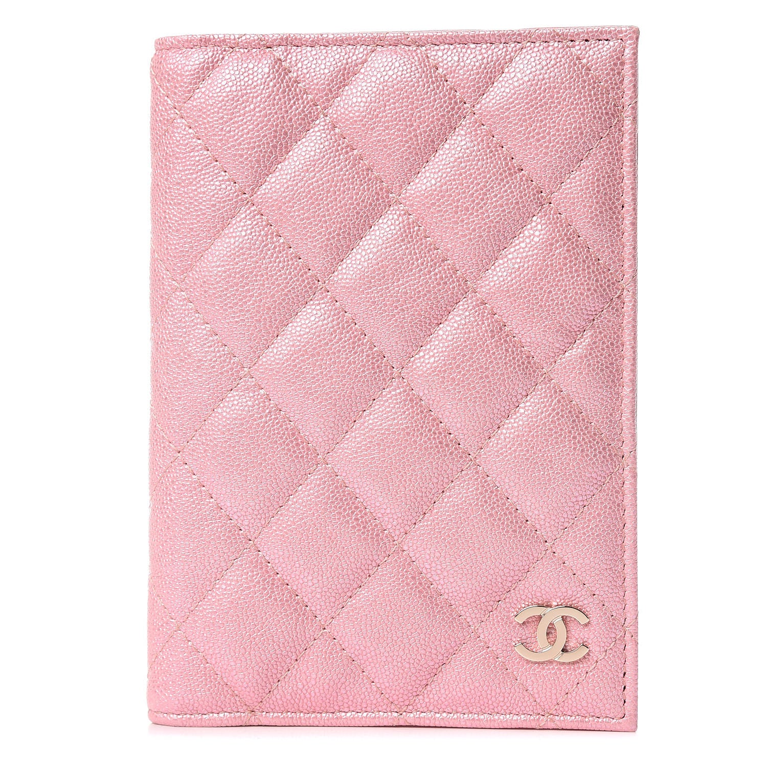 Chanel Iridescent Caviar Quilted Passport Holder Pink 1 of 8