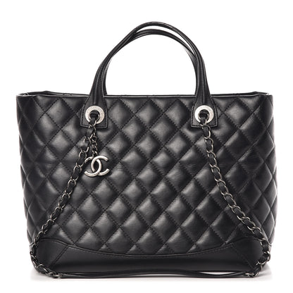 Chanel Calfskin Quilted Small Easy Shopping Tote Black 1 of 13