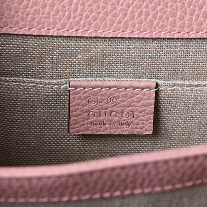 Gucci Dollar Calfskin Small Interlocking G Shoulder Bag Soft Pink 5 of 9