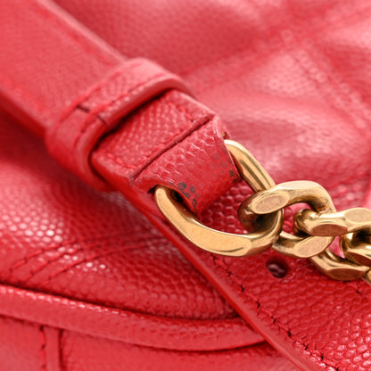 Saint Laurent Grain de Poudre Quilted 80's Vanity Bag Rouge Eros 12 of 12