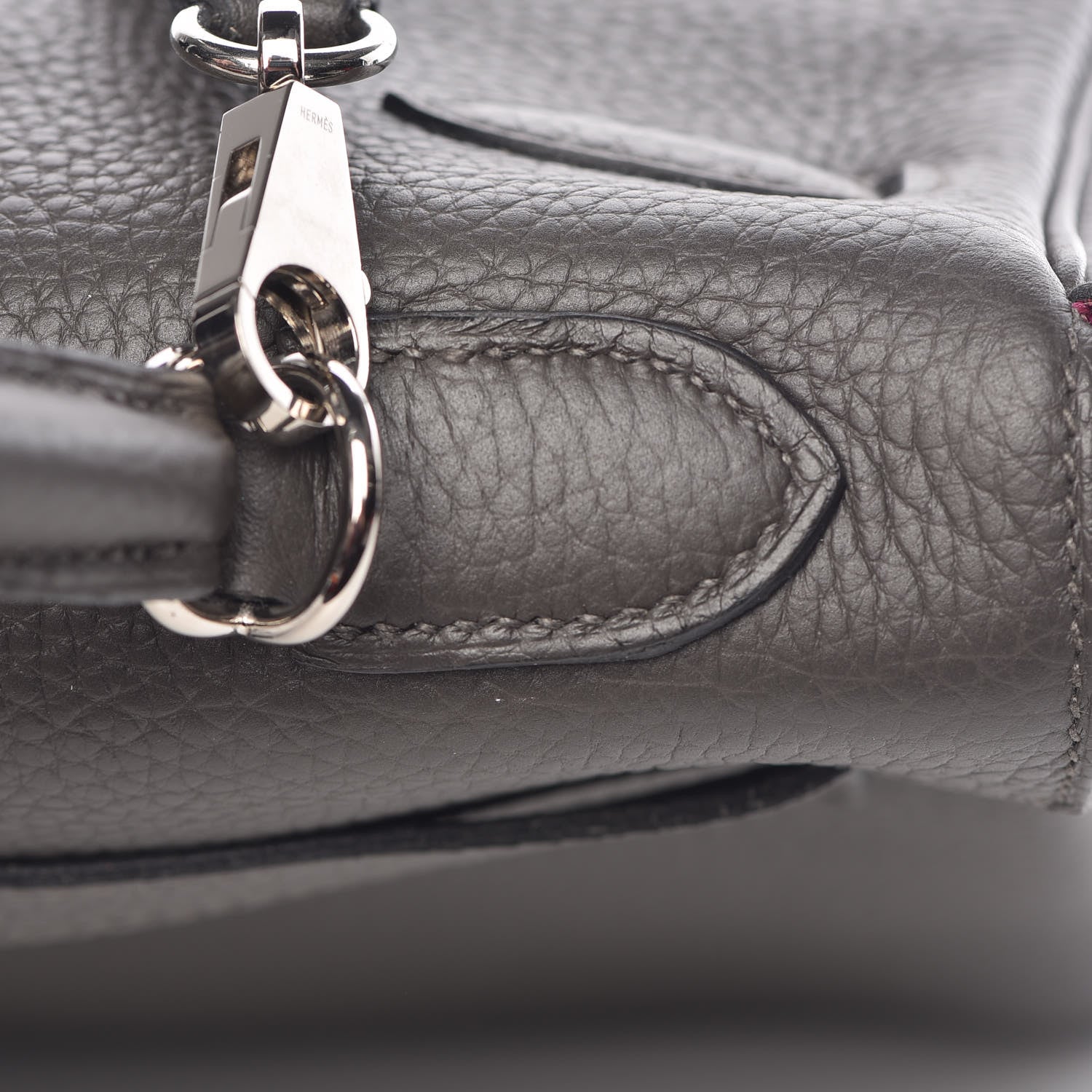 Hermes Taurillon Clemence Horseshoe Kelly Retourne 32 Graphite Tosca 37 of 41