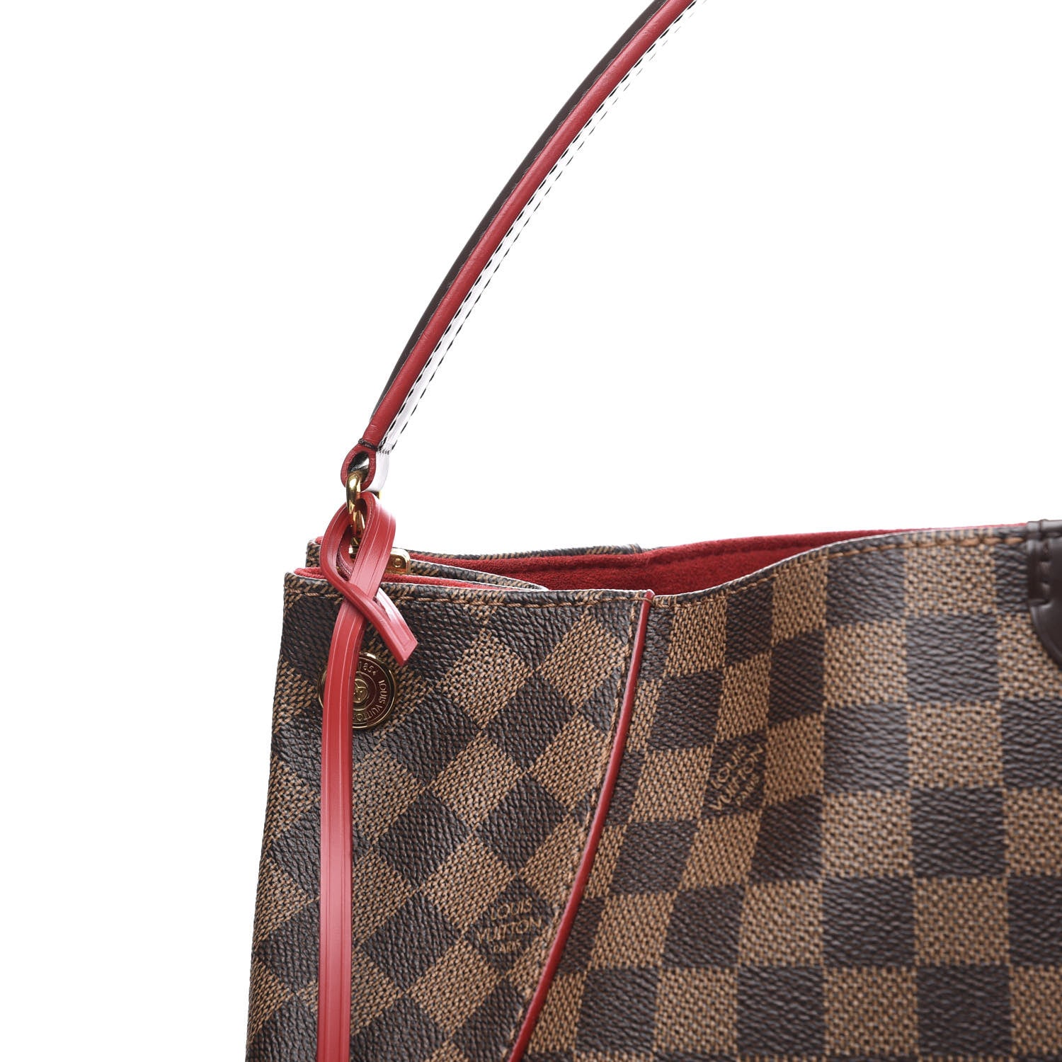Louis Vuitton Damier Ebene Caissa Hobo Cherry 11 of 11