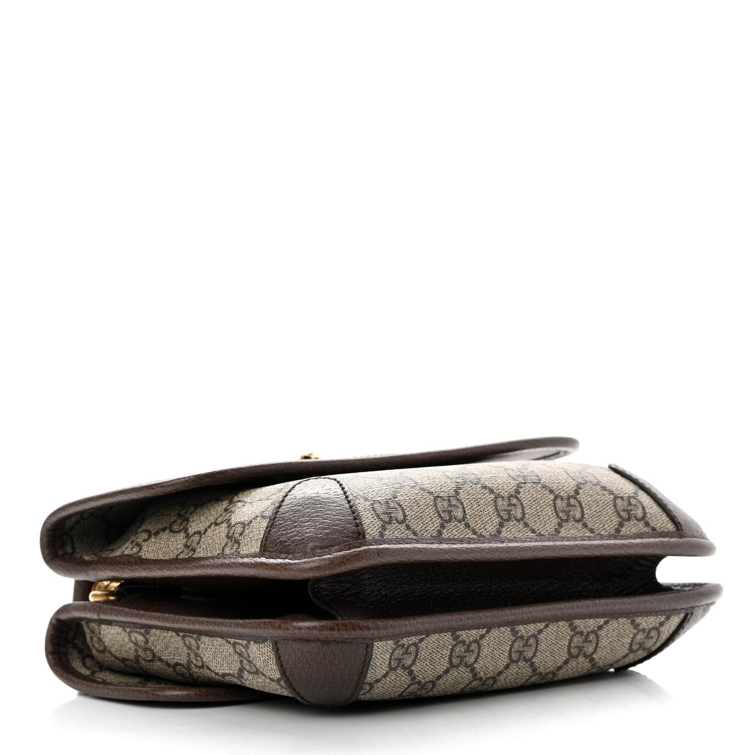 Gucci GG Supreme Monogram Web Small Neo Vintage Double Flap Messenger Bag Beige New Acero 4 of 14