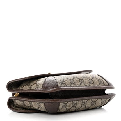 Gucci GG Supreme Monogram Web Small Neo Vintage Double Flap Messenger Bag Beige New Acero 4 of 14