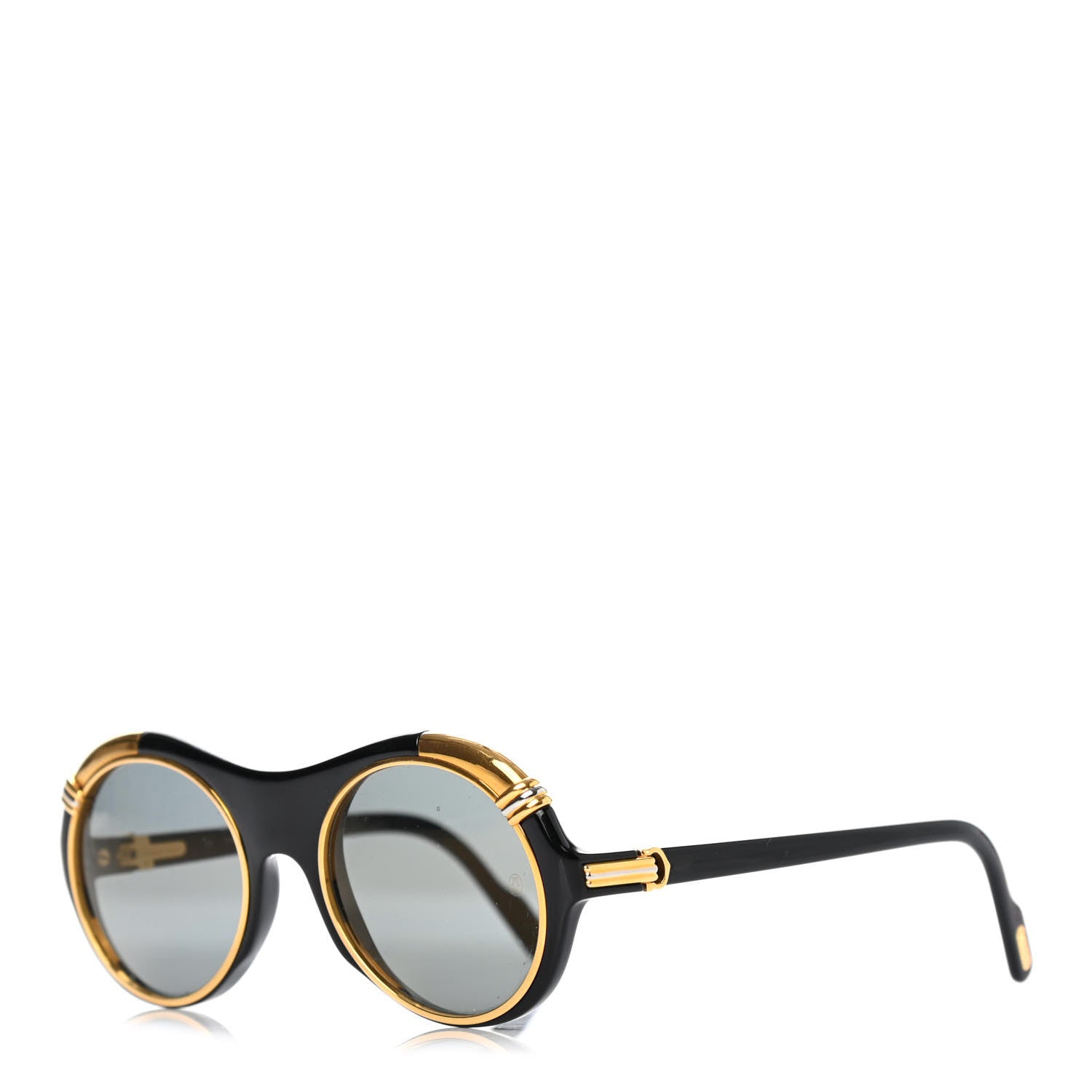 Cartier Vintage Diabolo Sunglasses 130 Black Gold 1 of 4