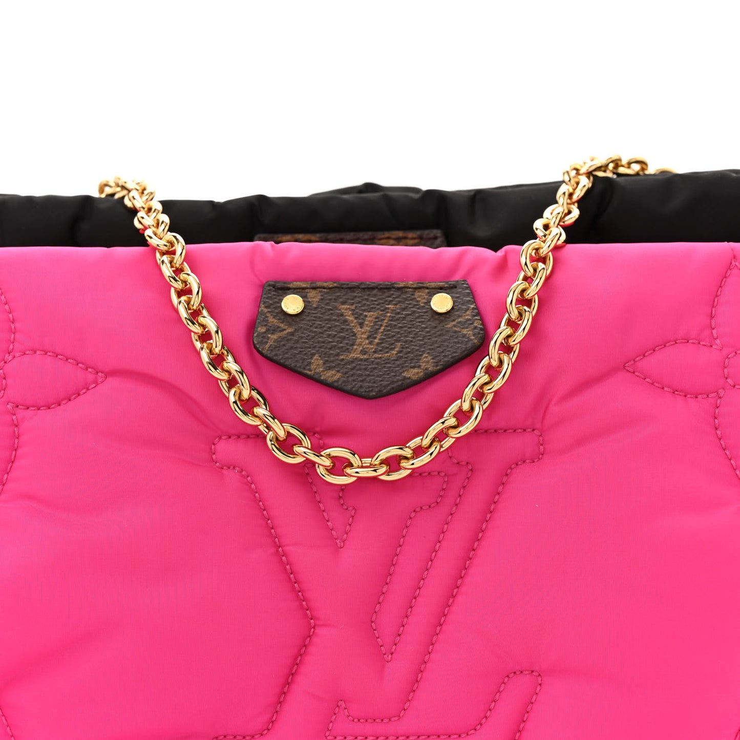 Econyl Monogram Pillow Maxi Multi Pochette Accessories Black Fuchsia