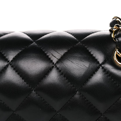 Chanel Lambskin Quilted Jumbo Double Flap Black 19 of 20