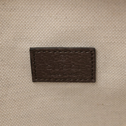 Gucci Monogram Jumbo GG Textured Dollar Calfskin Web Belt Bag Camel Ebony New Acero 6 of 11