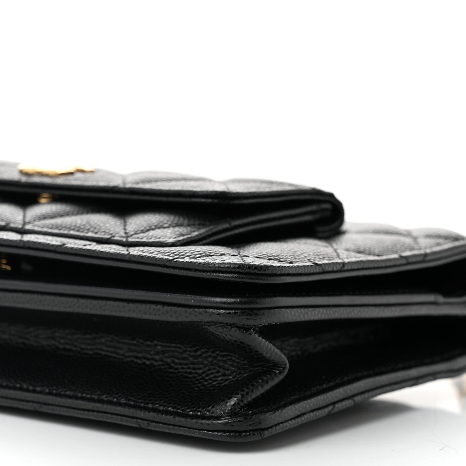 Chanel Caviar Quilted Pocket Clutch With Chain WOC Black 11 of 12