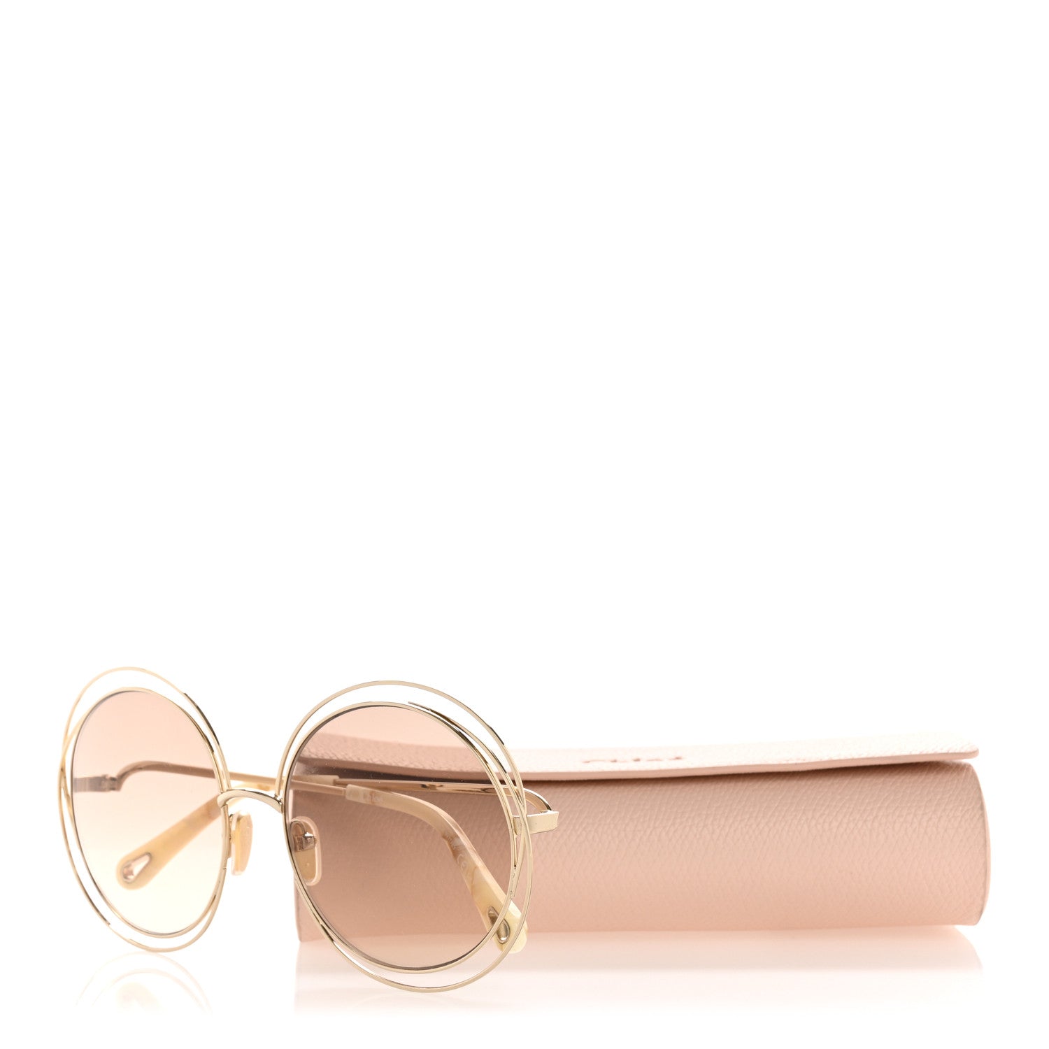 Chloe Oversized Round Carlina Oversized Round Sunglasses CH0045S Gold 7 of 7