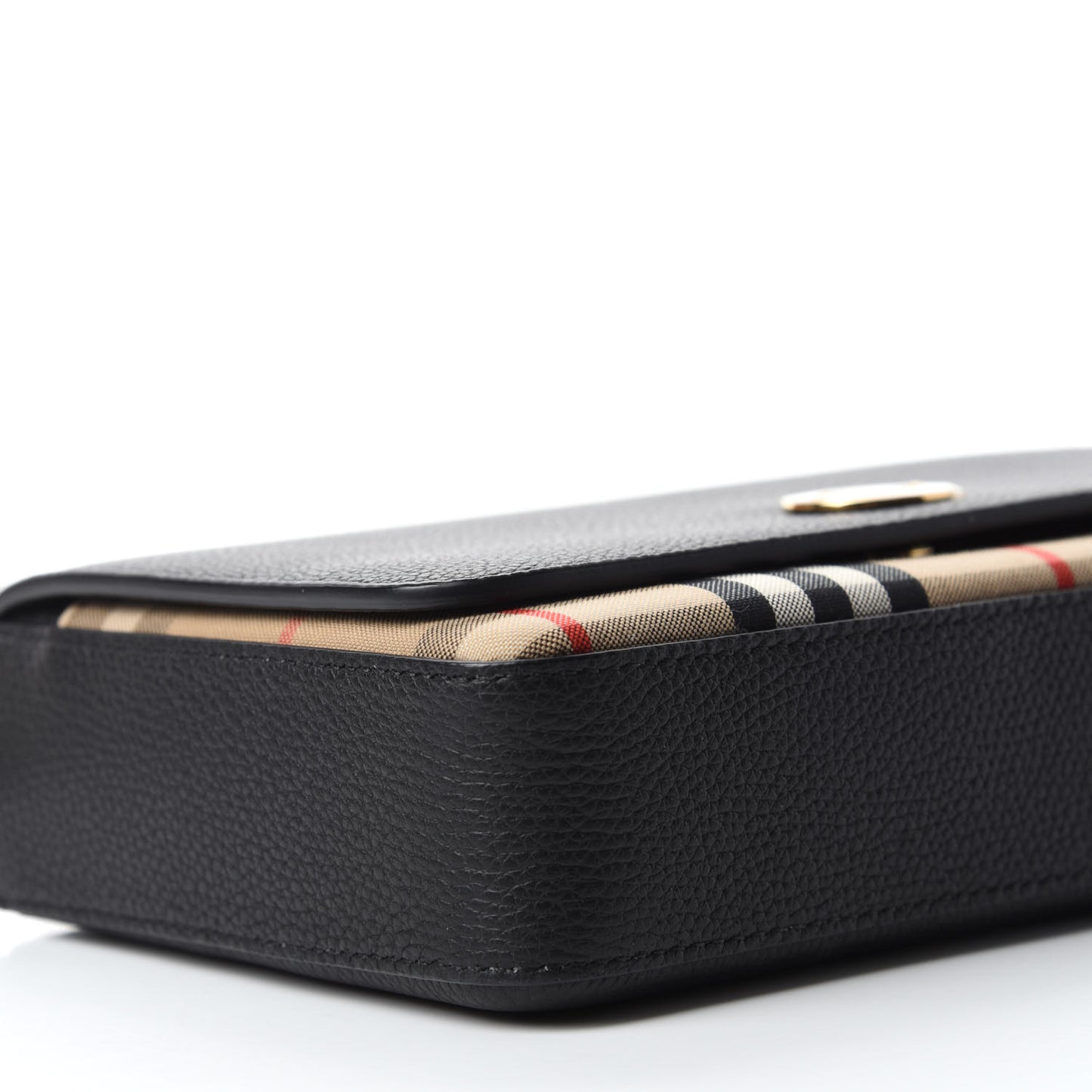Grainy Calfskin Vintage Check Hampshire Crossbody Black