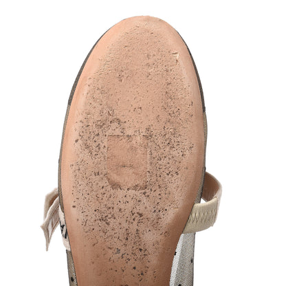 Christian Dior Swiss Tulle Dotted Miss J'Adior Ballet Pumps 38.5 Black Nude 10 of 10