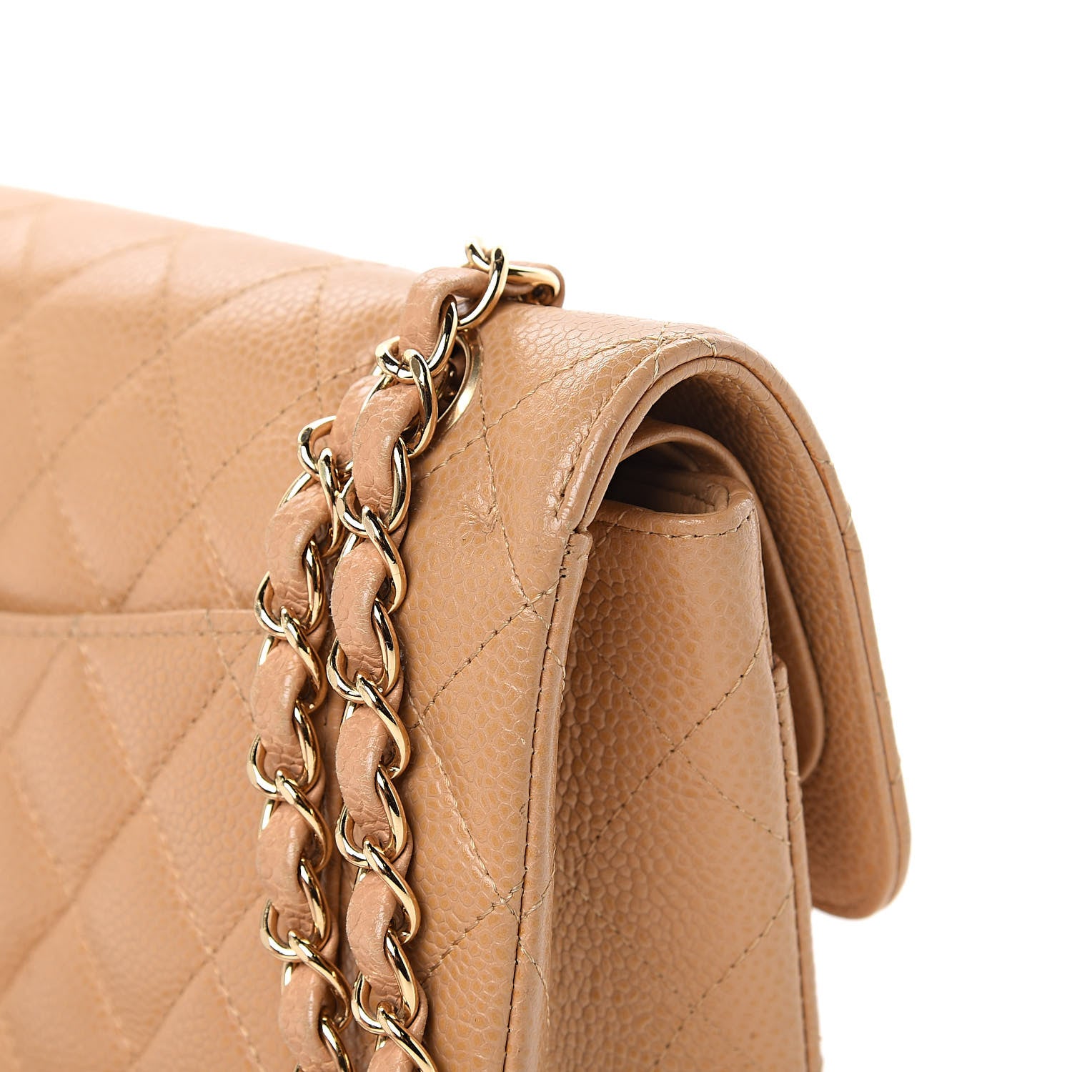 Chanel Caviar Quilted Small Double Flap Beige 12 of 16