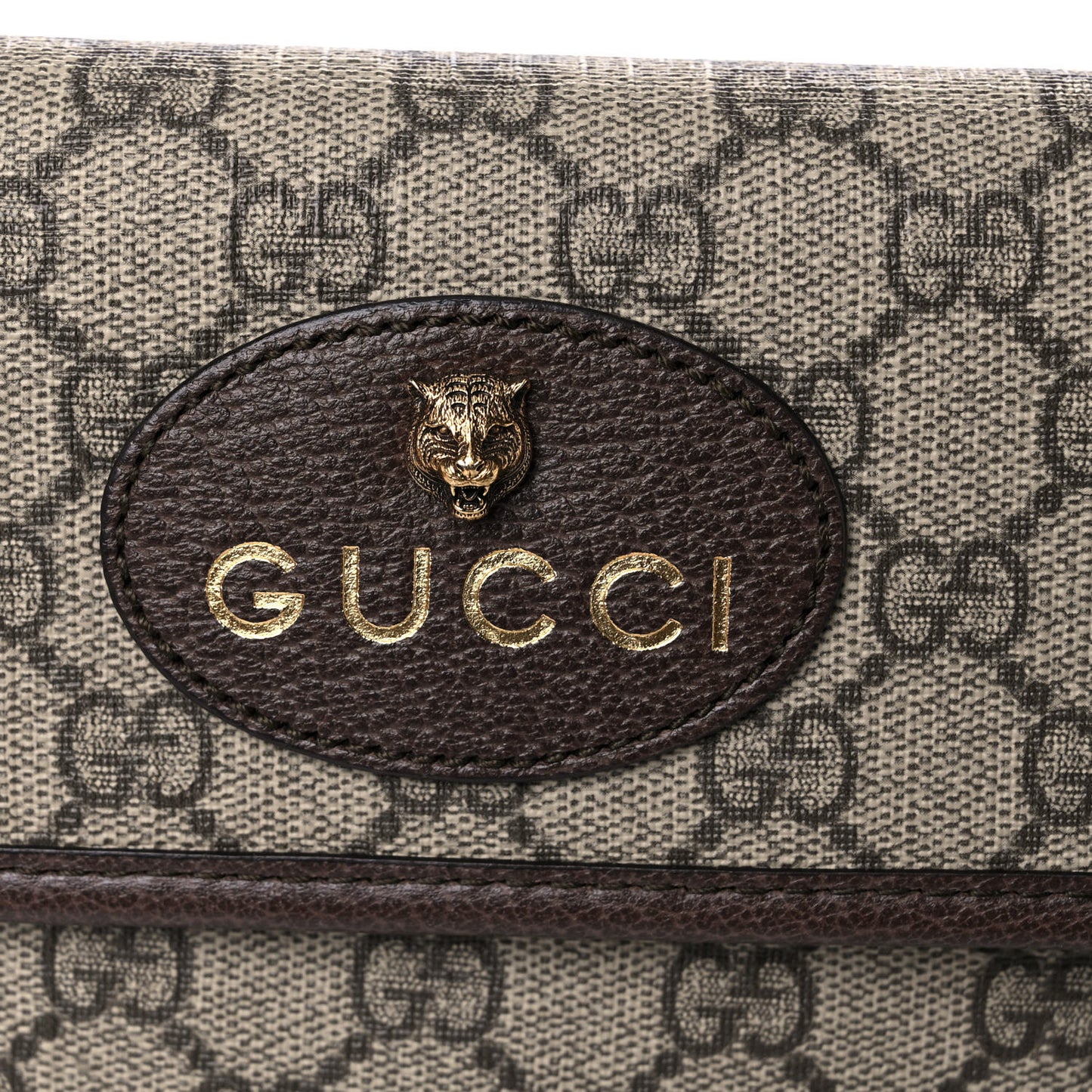 GG Supreme Monogram Neo Vintage Web Belt Bag Brown