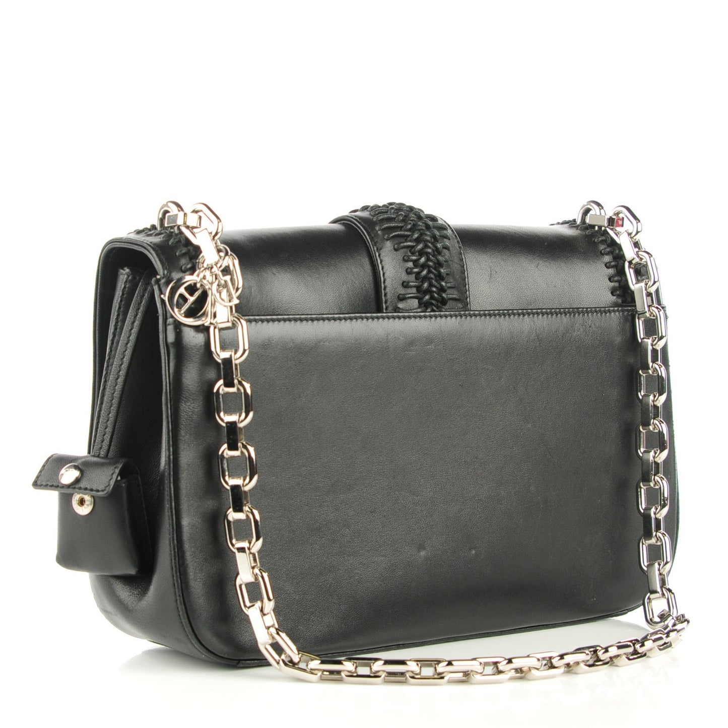 Matte Calfskin Cannage New Lock Bag Black
