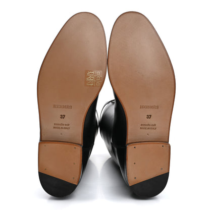 Hermes Box Kelly Jumping Boots 37 Black 5 of 9