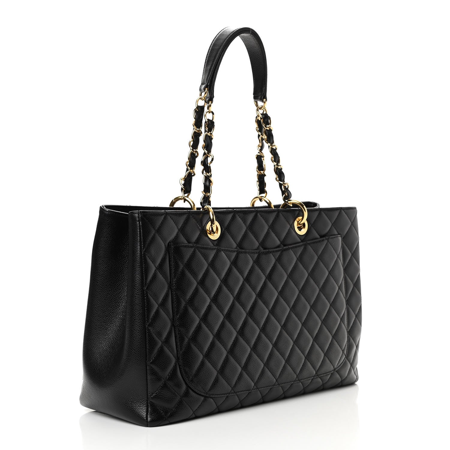 Chanel Caviar Quilted XL Grand Shopping Tote GST Black 3 of 12