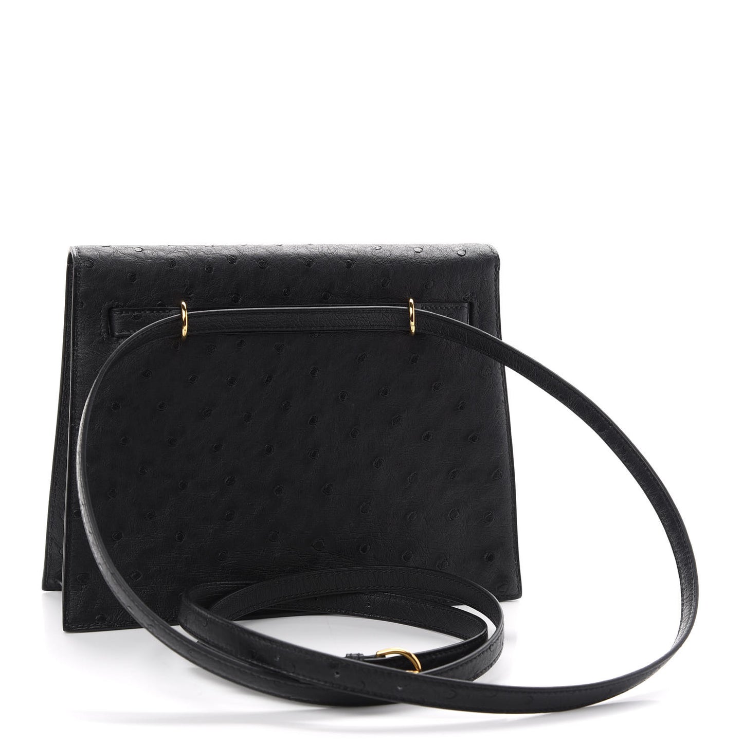 Ostrich Kelly Danse II Belt Bag Black