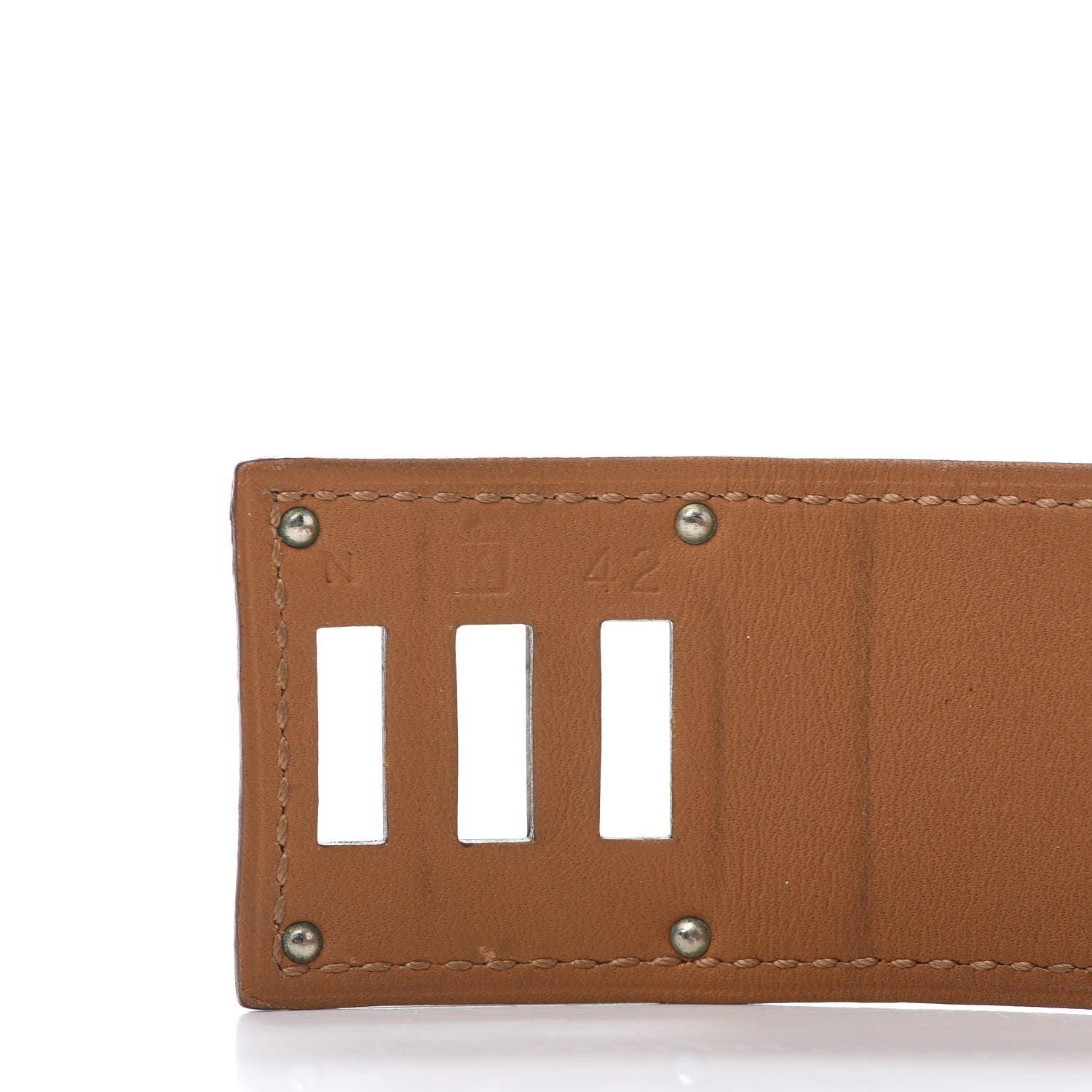 Hermes Natural Barenia Kelly Dog Cuff Fauve 7 of 8