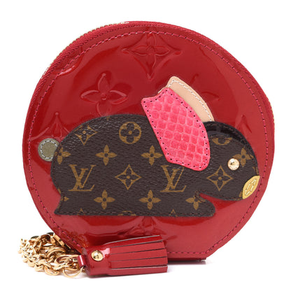 Louis Vuitton Vernis Animania Lapin Bunny Round Coin Purse Pomme D'Amour 1 of 6