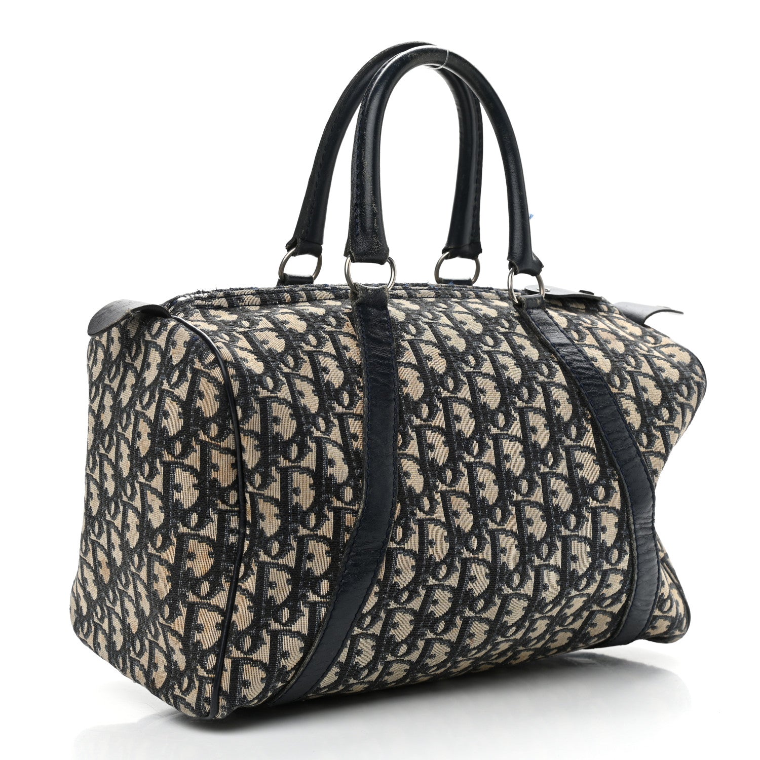 Christian Dior Monogram Boston Navy Blue 2 of 16