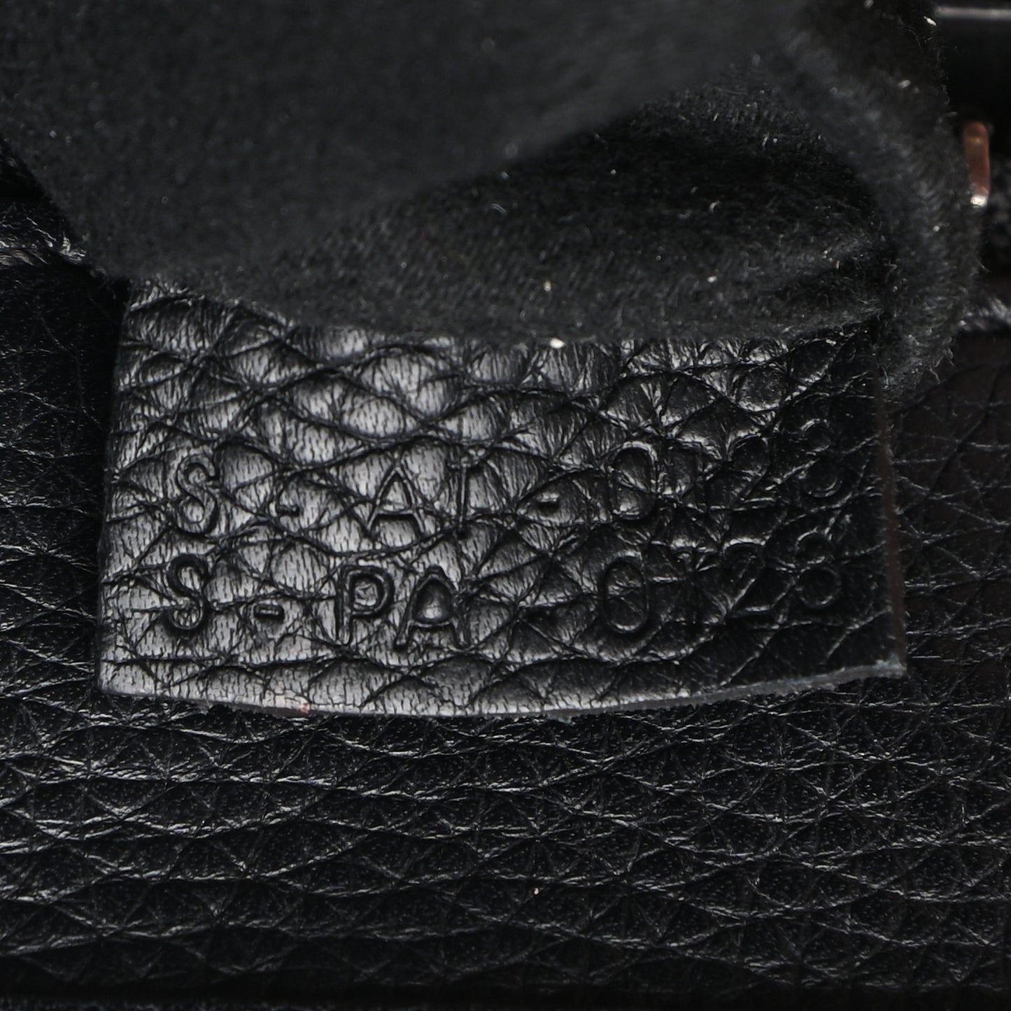 Drummed Calfskin Micro Luggage Black