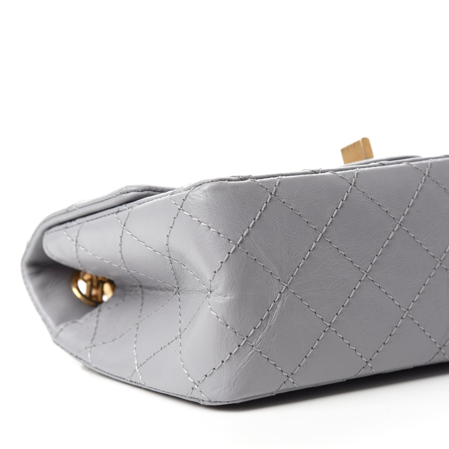 Chanel Aged Calfskin Quilted 2.55 Reissue Mini Flap Grey 6 of 11