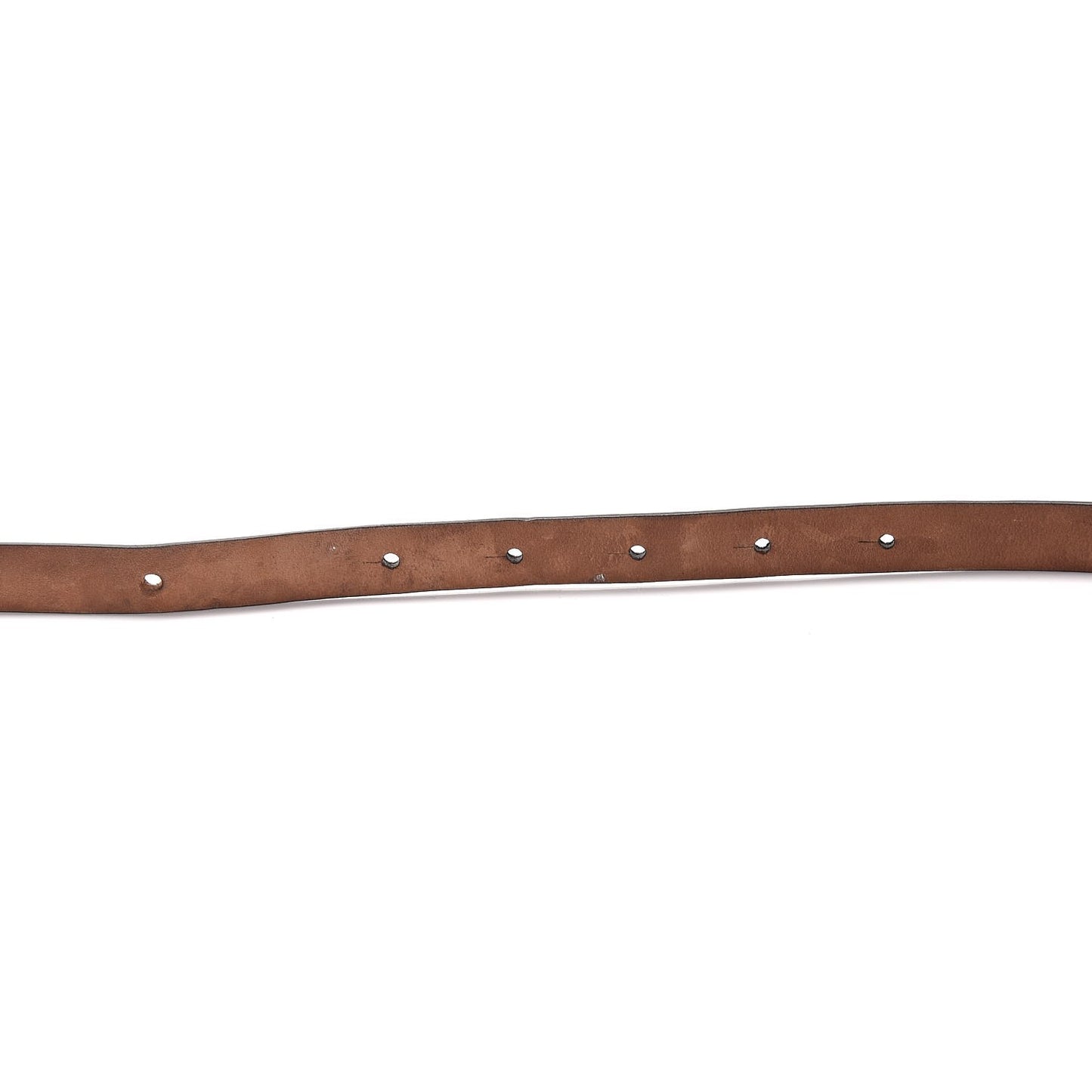 Calfskin Horsebit Skinny Belt 80 32 Dark Brown