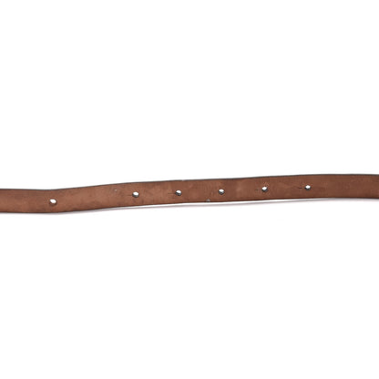 Gucci Calfskin Horsebit Skinny Belt 80 32 Dark Brown 7 of 7