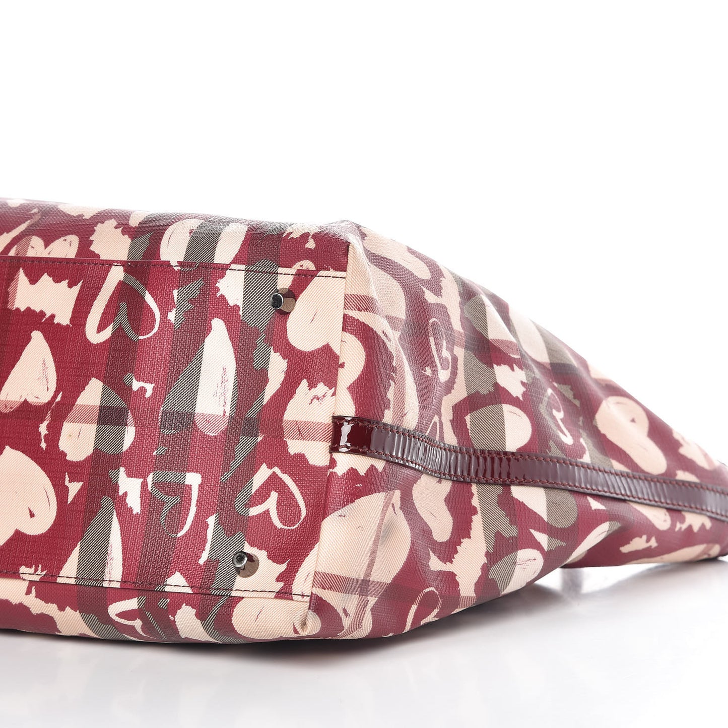 Nova Check Heart Tote Red
