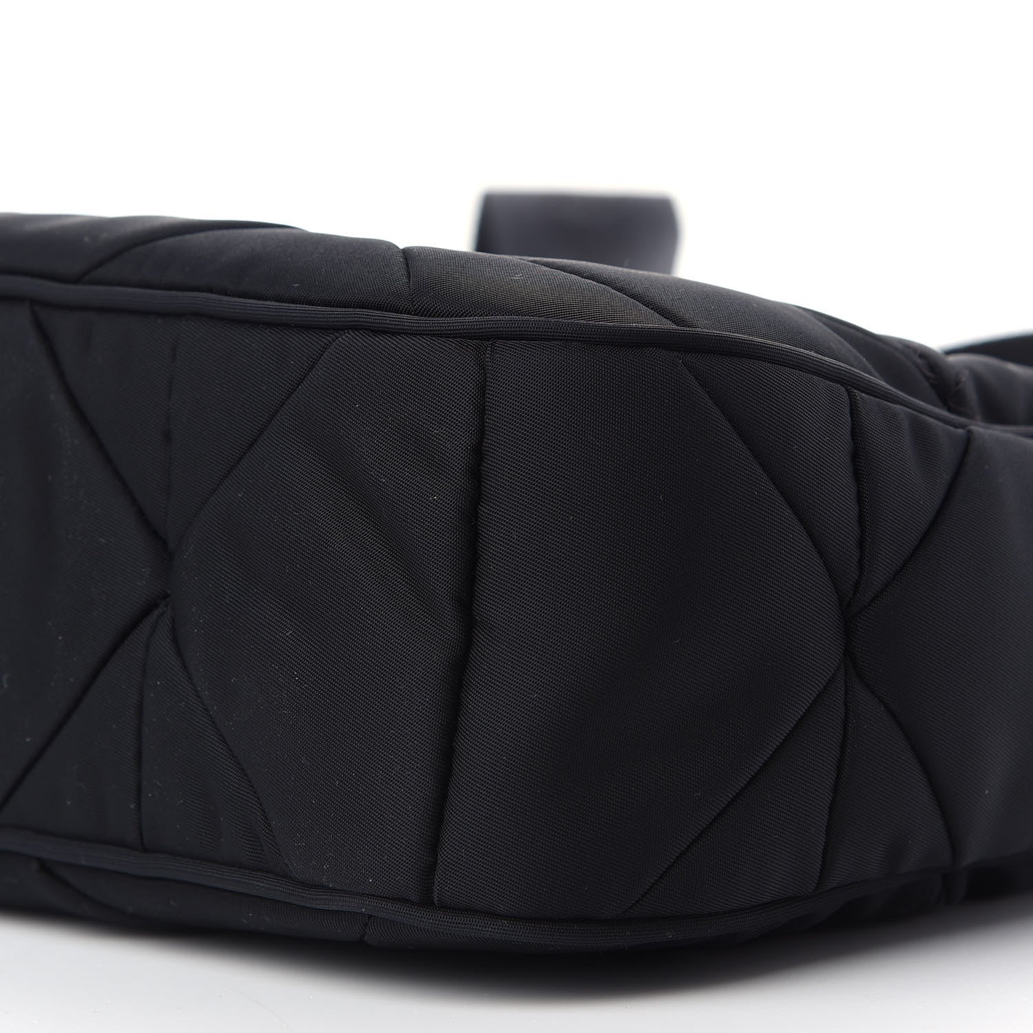Prada Re-Nylon Triangle Padded Patchwork Shoulder Bag Black 9 of 9