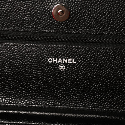 Chanel Caviar Quilted Wallet On Chain WOC Black 6 of 13
