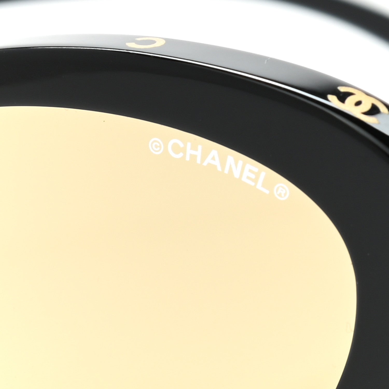 Chanel Acetate Oval Sunglasses Black 7 of 7