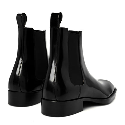 Saint Laurent Vitello Moet Mens Vadim 25 Booties 39 Black 5 of 10