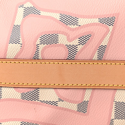 Louis Vuitton Damier Azur Tahitienne Keepall Bandouliere 50 Rose Ballerine 14 of 14