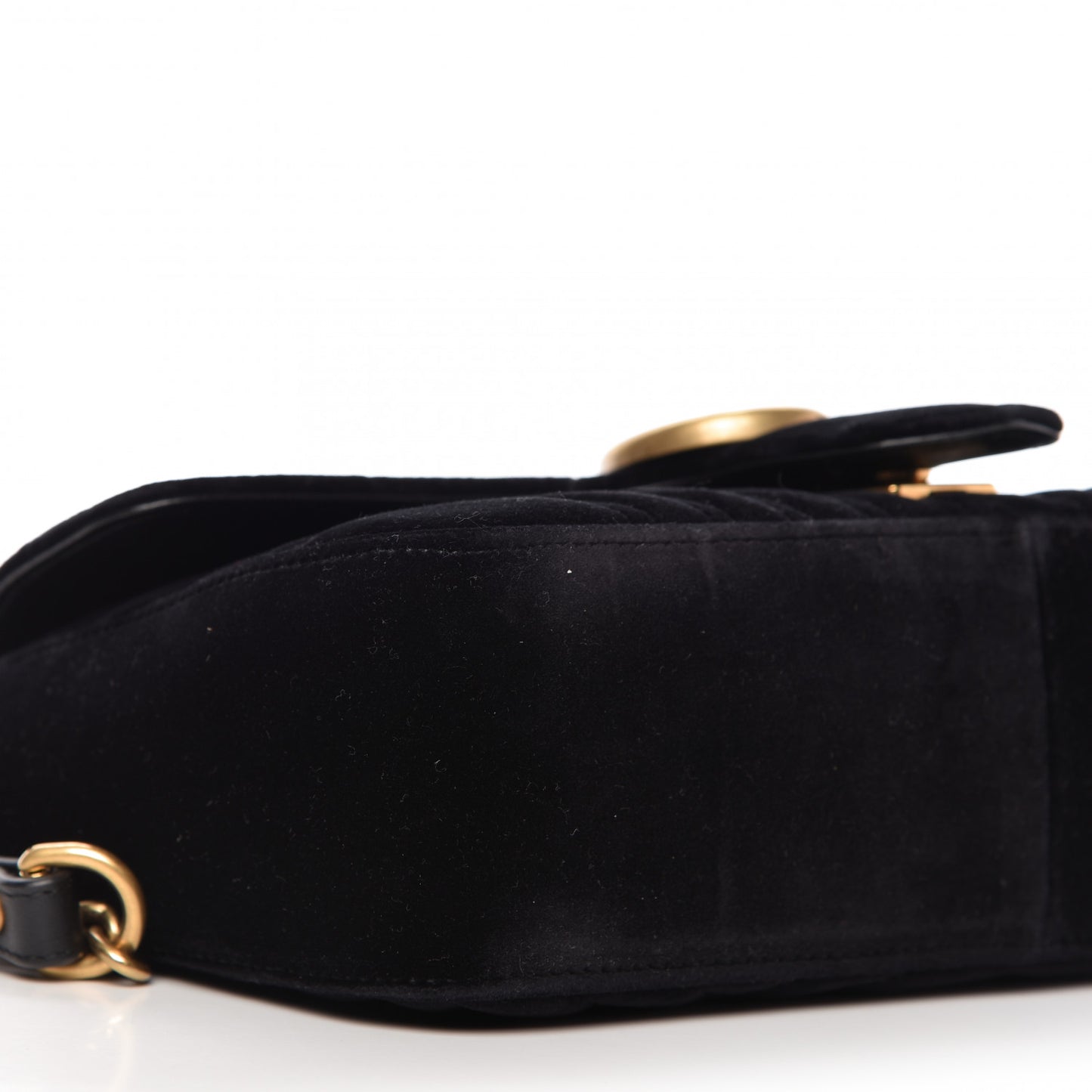Velvet Matelasse Small GG Marmont Shoulder Bag Black