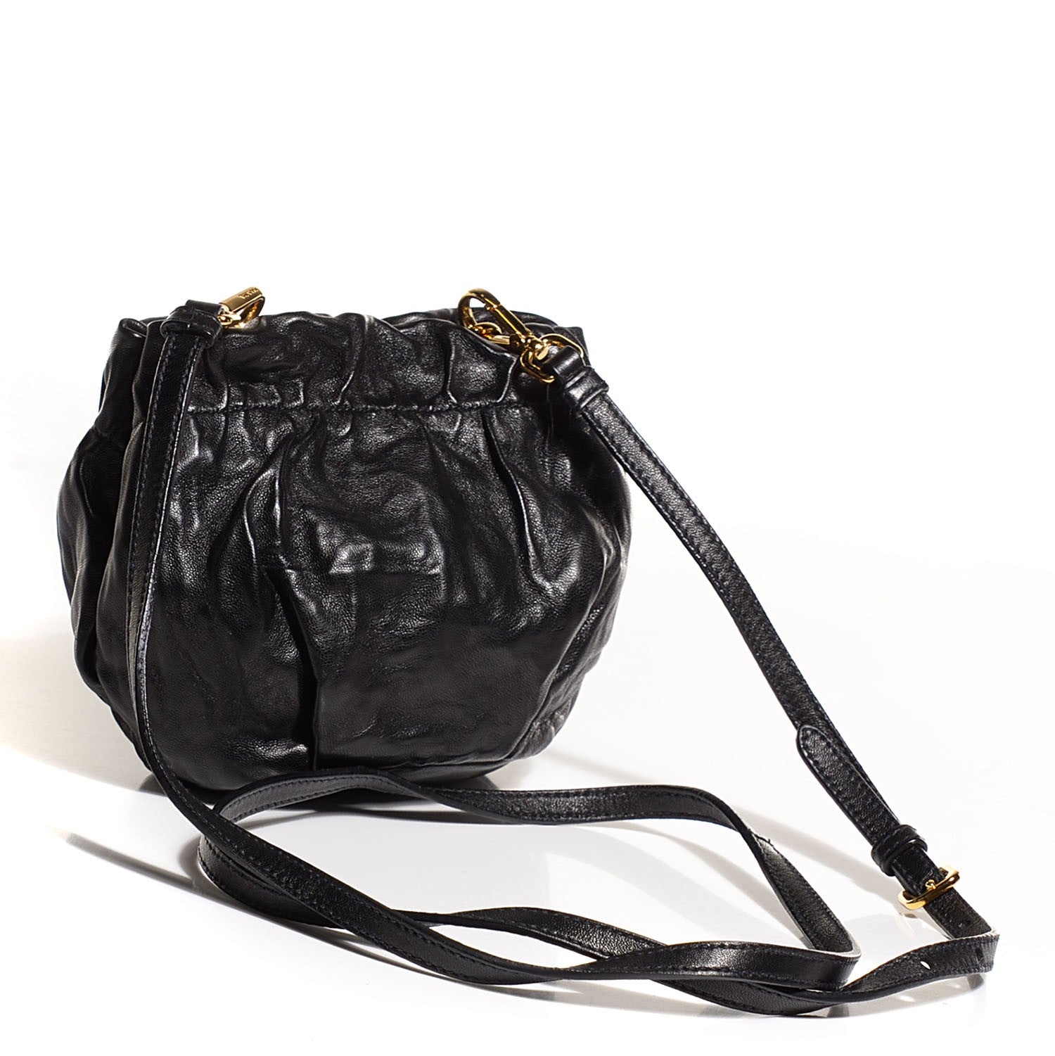 Prada Lambskin Mini Crossbody Black 3 of 11
