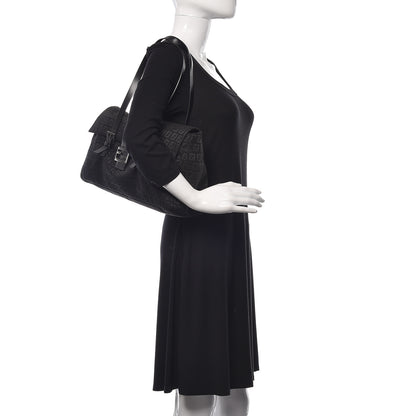 Fendi Zucchino Small Shoulder Bag Black 2 of 10