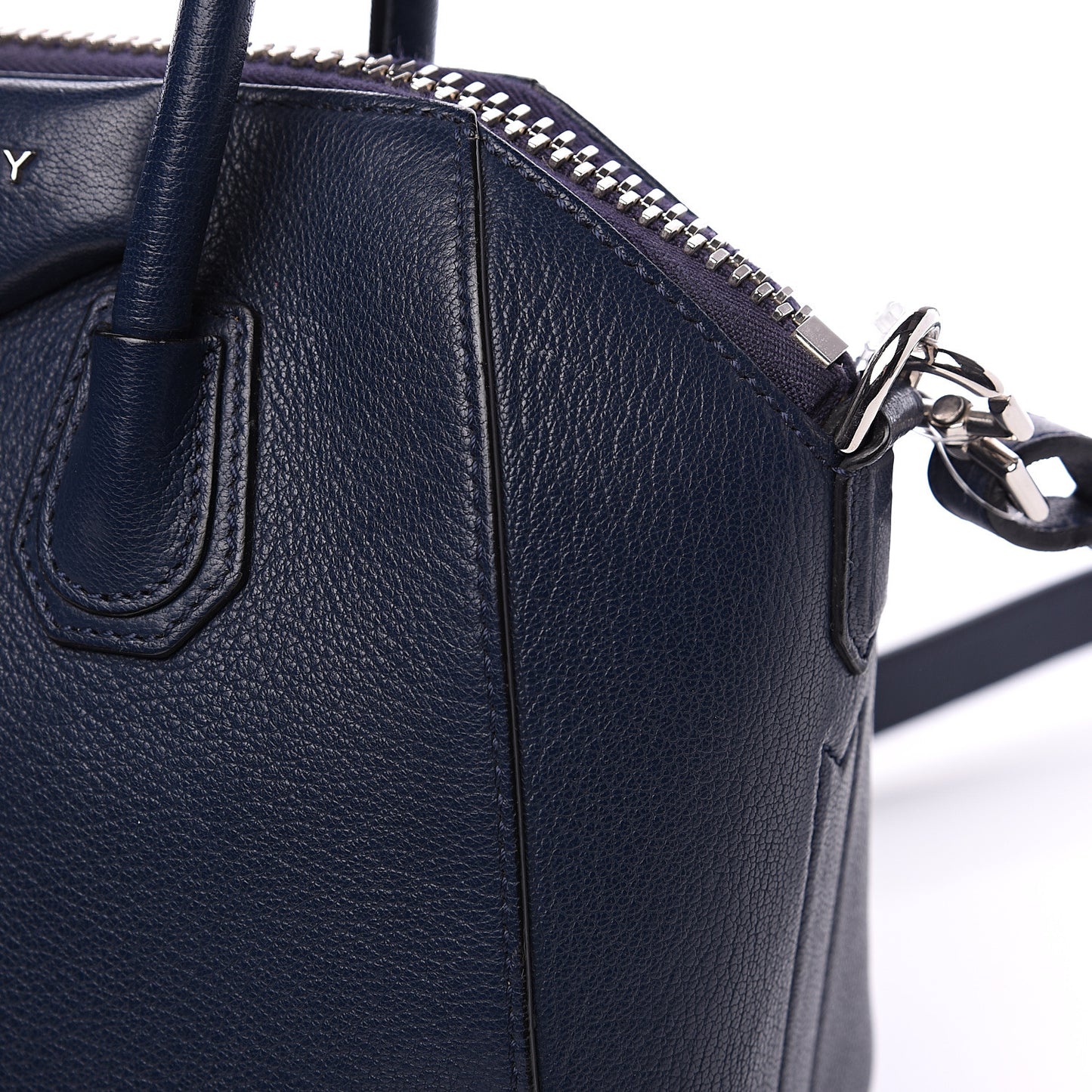 Sugar Goatskin Mini Antigona Navy
