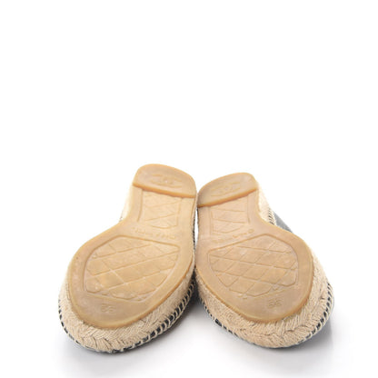 Chanel Lambskin CC Espadrilles 39 Black 5 of 10