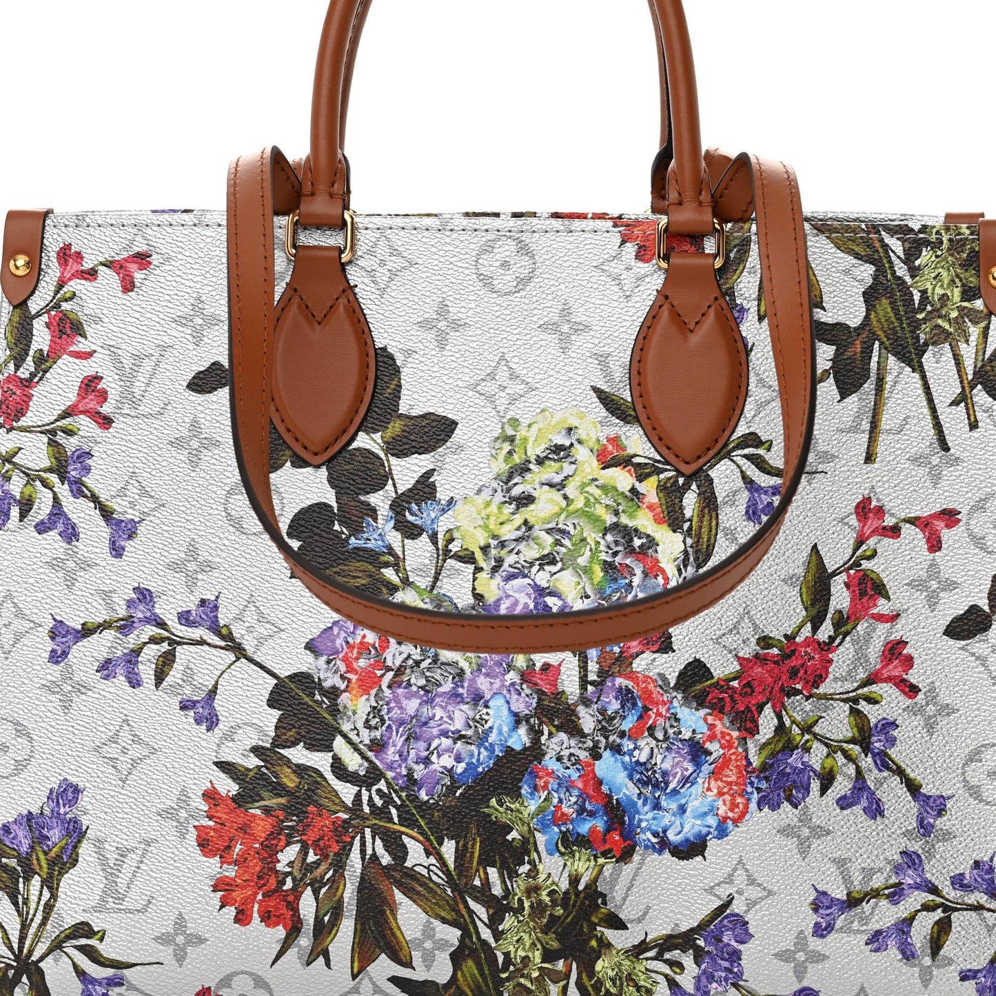 Metallic Monogram LV Garden OnTheGo MM Silver