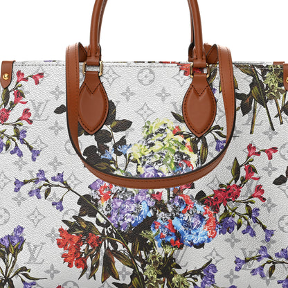 Louis Vuitton Metallic Monogram LV Garden OnTheGo MM Silver 7 of 9