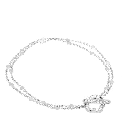 Pasquale Bruni 18K White Gold Diamond Make Love Bracelet 1 of 4
