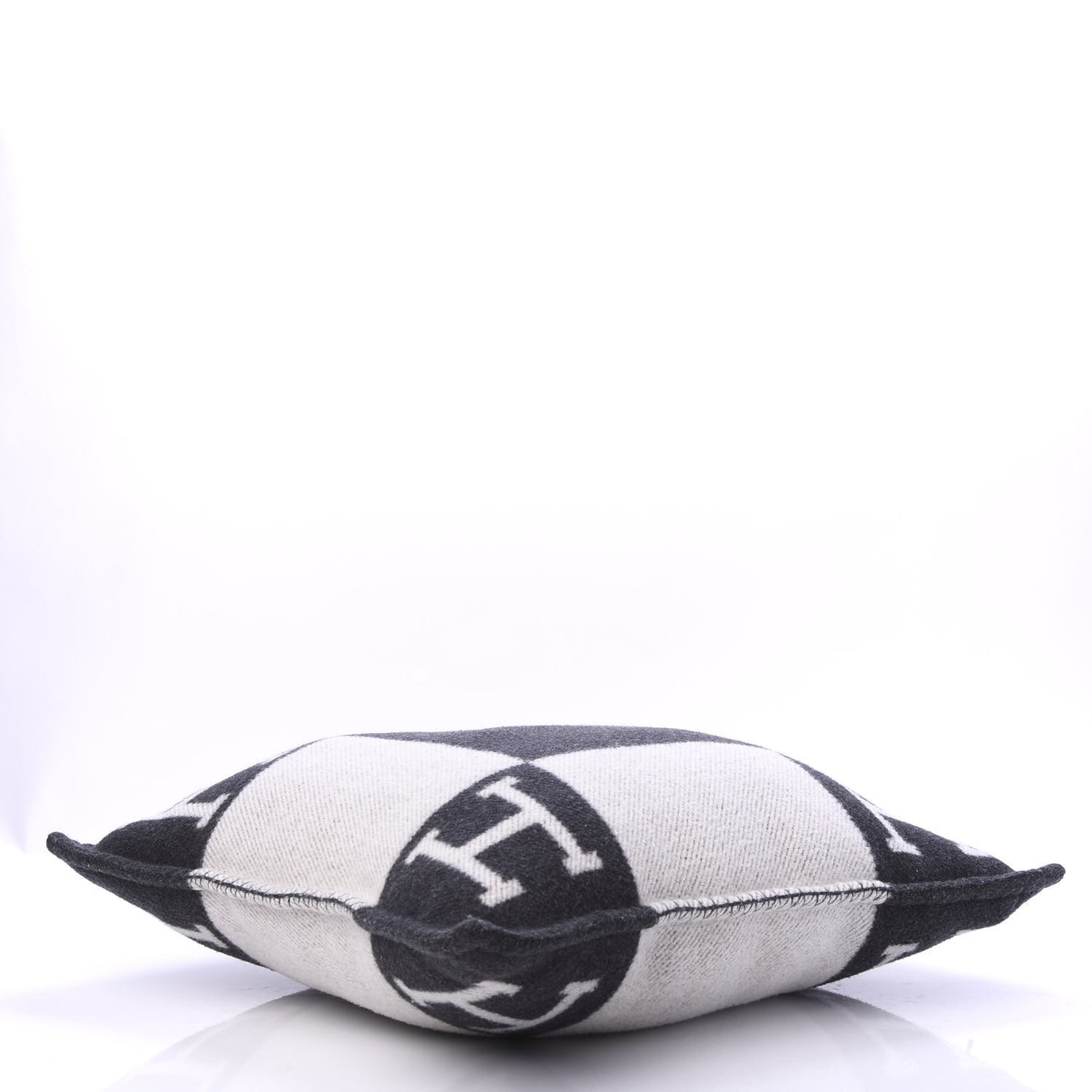 Wool Cashmere Avalon Pillow PM Ecru Gris Fonce