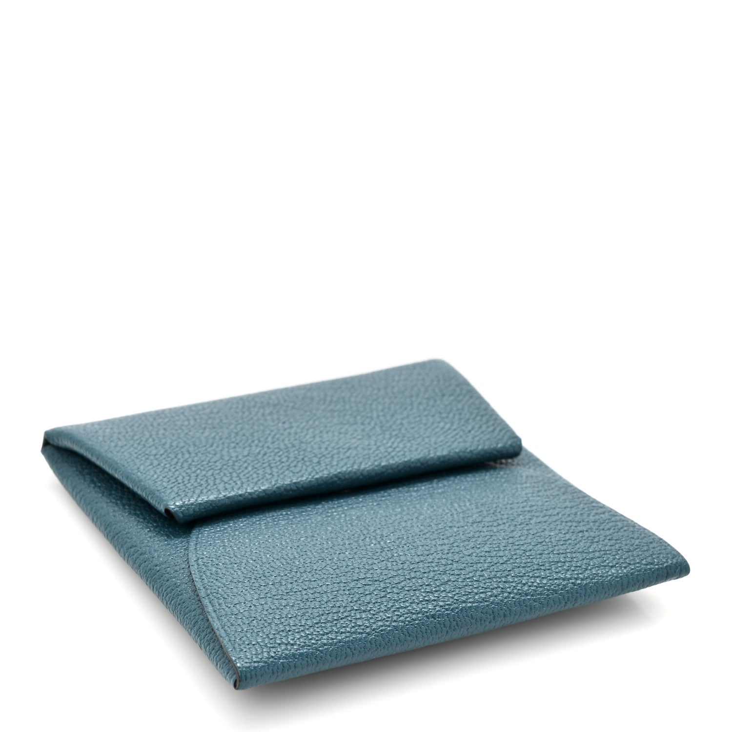 Hermes Chevre Mysore Bastia Coin Purse Bleu Aztec 4 of 8