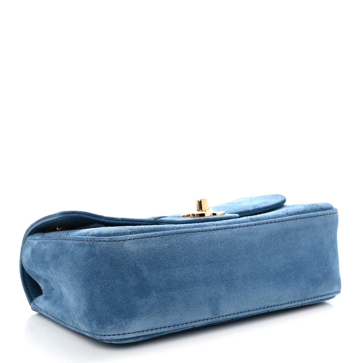 Suede Calfskin Mini Souplissimo Flap Blue